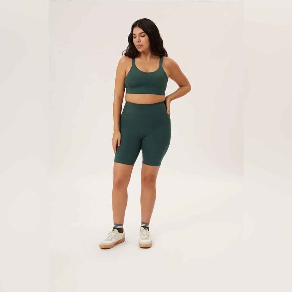 Girlfriend Collective High Rise Bike Short in Moss Size XS